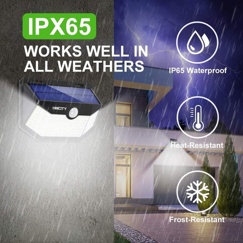 Reflector Lampara Solar 120 Led Sensor Luz Exterior 3 Modos