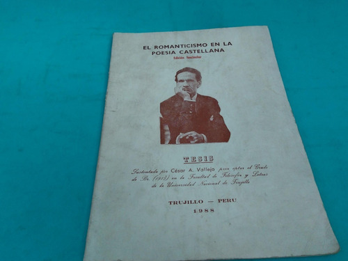 Mercurio Peruano: Libro Tesis Cesar Vallejo  1915 44p´88l157