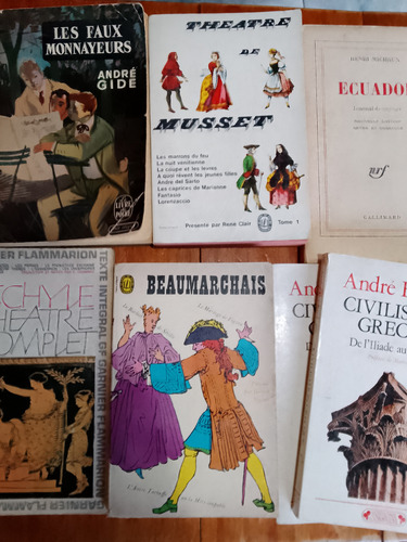 Lote De Libros Clásicos En Francés(musset,gide,michaux, Etc) (Usado)