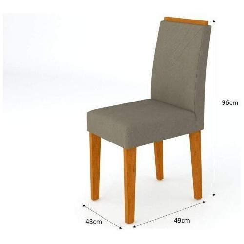 Conjunto Sala De Jantar Mesa 120cm E 4 Cadeiras Amanda New