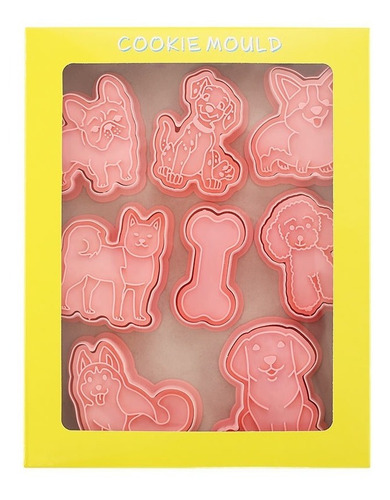 Set X8 Cortantes Para Galletas Cookies Perros