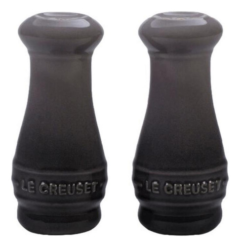 Saleiro E Pimenteiro De Cerâmica 110 Ml Flint Le Creuset Cor Cinza Flint