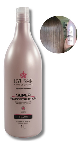Shampoo Super Reconstrução Dyusar 1l Reparação Capilar