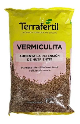 Vermiculita Terrafertil Bolsa X 5dm3 Sustrato Gabba Grow