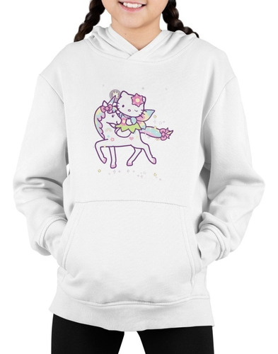 Poleron Niña Hello Kitty Gatito Unicornio Estampado Algodon