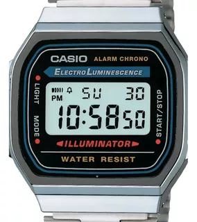 Reloj Casio Caballero Color Plateado A168wa-1vt - S023