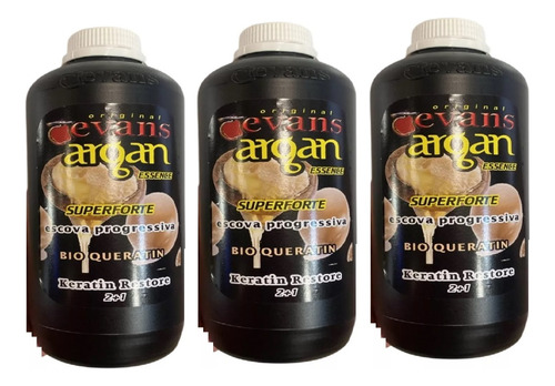 Kit X 3 Unidades X1l Evans Alisado Superforte Argan O Banana
