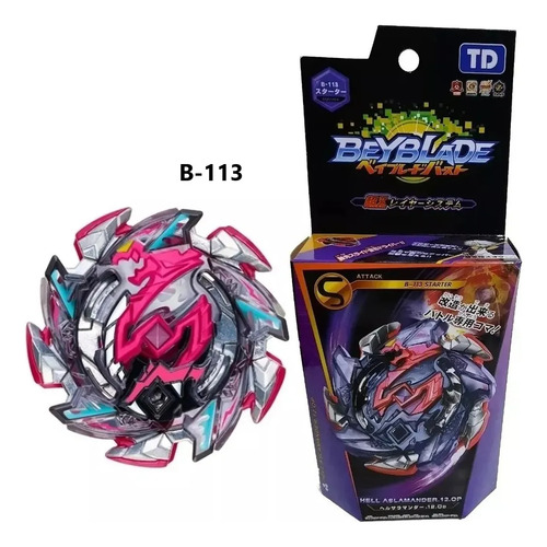 Trompo Beyblade Burst A Elección Con Lanzador Y Mango. Envio B-113 Salamander Hell