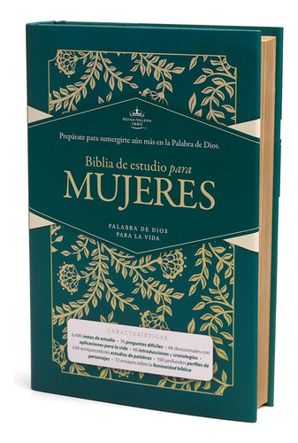 Biblia Rvr1960 De Estudio Para Mujeres Tela Verde