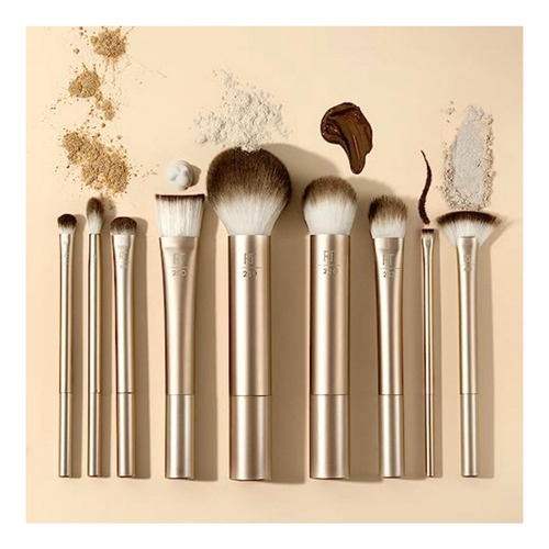 Real Techniques Au Naturale Kit De Brochas De Maquillaje,