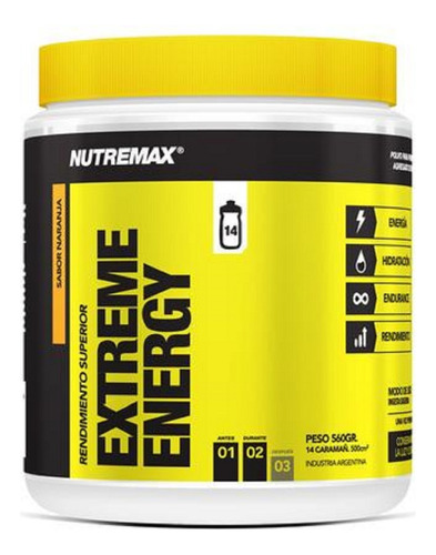 Extreme Energy Nutremax Bebida Energizante Hidratacion 560g