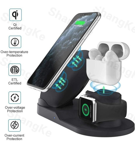 Cargador Rápido Inalámbrico 3 En 1 Apple 2020 + Cargador 3.0