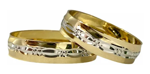 Argollas Matrimonio Oro 14k Clásicas Anillos Boda Par 5mm