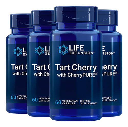 Cereja Ácida Life Extension Com Cherrypure 60 Capsulas 4un