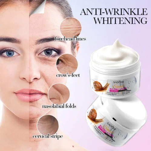Crema Facial Reafirmante Colágeno Baba De Caracol Hidratante Madura Noche