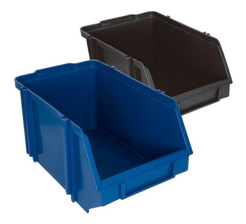 Kit 24 Caixas Bin Nº 5 Gaveteiro Plástico Organizador Cor Azul