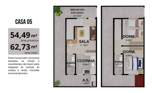 Imagem 2 de 2 de Casa Assobradada Com 02 Dormitórios No Esmeralda - Praia Grande - Ca00367 - 71124897