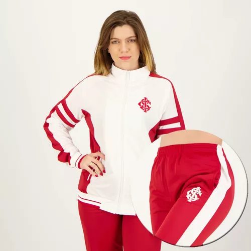 Agasalho Internacional Trilobal Feminino Branco E Vermelho