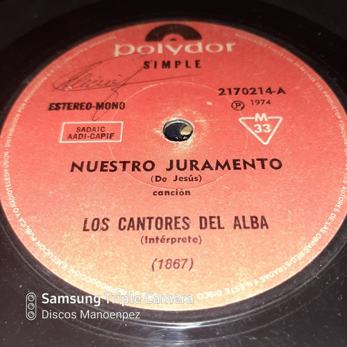 Simple Los Cantores Del Alba Polydor C20