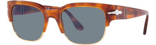 Persol Po3319s Gafas De Sol Cuadradas, Terra Di Azul, 52 Mm