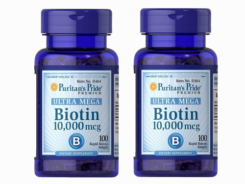 Imagen 1 de 1 de Biotin Puritans Pride 200 Softgel 10000mcg