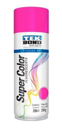 Tinta Spray Tek Bond Rosa Florecente Neon Uso Geral 350ml