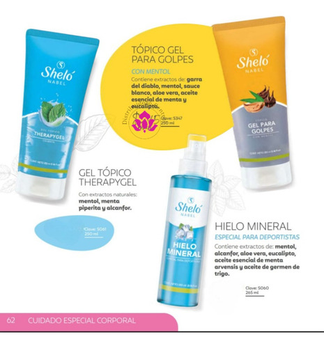 Hielo Mineral Shelo Nabel® 265ml. 3 Piezas