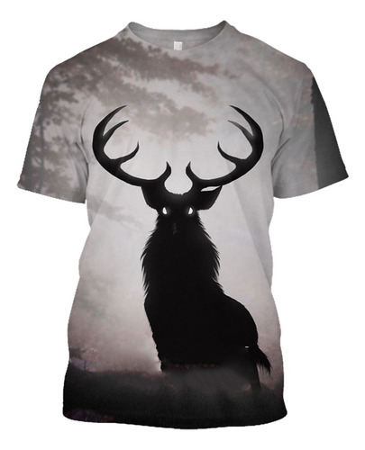 Camo Animales De Caza Ciervo Alce 3d Camiseta