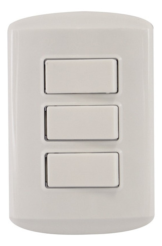 Interruptor 3 Modulos Blanco Linea Mediterranea Facil Instal