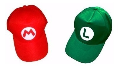 Mario Bros Pack Por 20 Gabardina Gorras Estampadas Souvenir