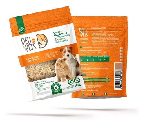 Snacks Deliforpets, Perro Y Gato 100% Natural, Frutos Rojos 