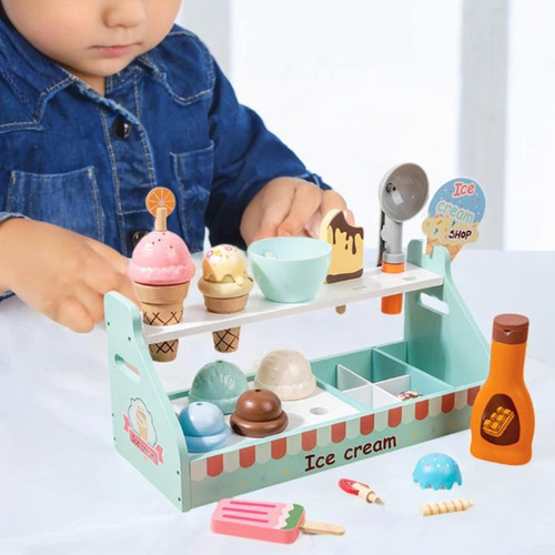 Juego De Juguetes Para Helados, Mostrador De Helados Para