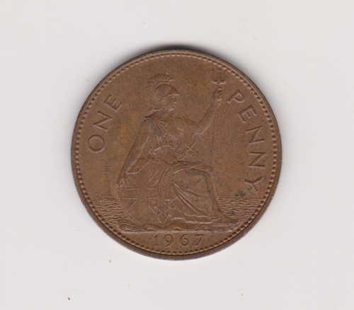 Moneda Inglaterra One Penny Año 1967 Excelente + (Usado)