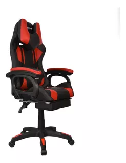 Silla Gamer Extingtion Masajeador Lumbar Apoya Pies - Rojo