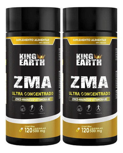 Kit 2 Zma Ultra Concentrado 120 Cápsulas - King Earth