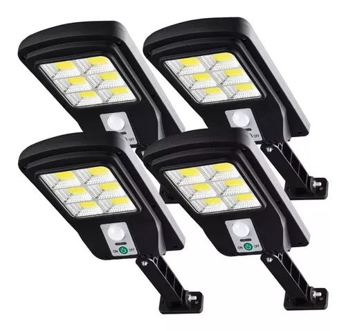 Pack 4 Foco Solar Led Exterior Con Sensor De Movimiento Ip65