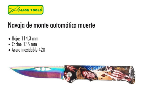Imagen 1 de 1 de Navaja Monte Muerte Lion Tools 8566