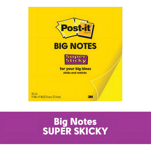Notas Adhesivas Post-it Big Notes 27,9 X 27,9 Cm Amarillo