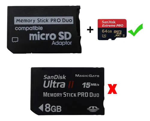 Adaptador De Memory Stick Psp Para Micro Sd