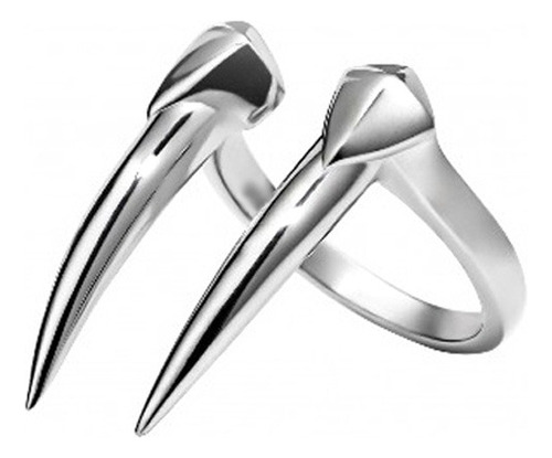 Anillo Geométrico De Aleación Con Forma De Diente De Serpien