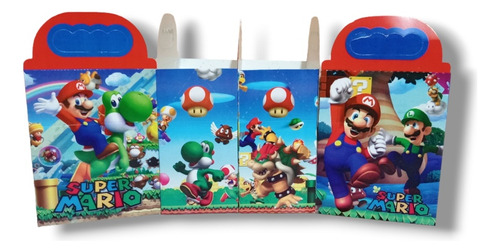 Súper Mario Bros Pack 50 Cajas Dulceras Para Cumpleaños.