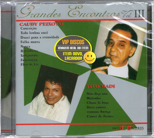 Cd Cauby Peixoto E Tito Madi Grandes Encontros Vol 3 Raro