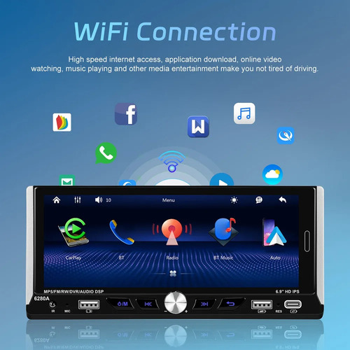 Sistema Reprodutor Multimídia De Rádio Automotivo Android 13