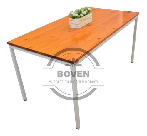 Imagen 3 de 10 de Mesa De Comedor Estilo Industrial Bares Cervecerías 120x70