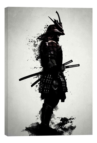 Samurai Blindado Giclée Lona Pared Arte Por Nicklas Gu...