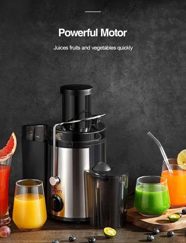 Exprimidor Potente, Extractor De Zumos Con Boca Grande