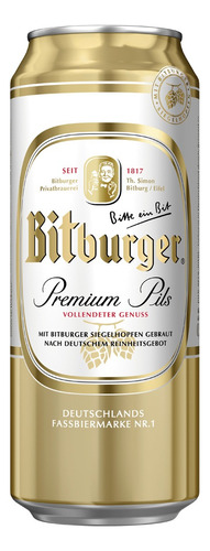 Cerveza Bitburger Lata 500 Ml. Alemania