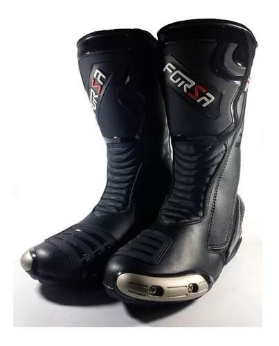 Bota Motociclista Forza Long Rider Couro Esportiva