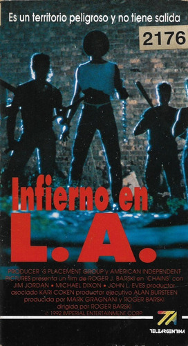 Infierno En L.a. Vhs Chains (1989) Oscar Jordan Michael Dix