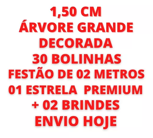 Arvore Natal Decorada Grande Envio Rápido